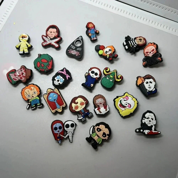 Croc Shoe Horror Jason Freddy Kruger Jibbitz Charms, Nightmare Before Christmas - Picture 1 of 4